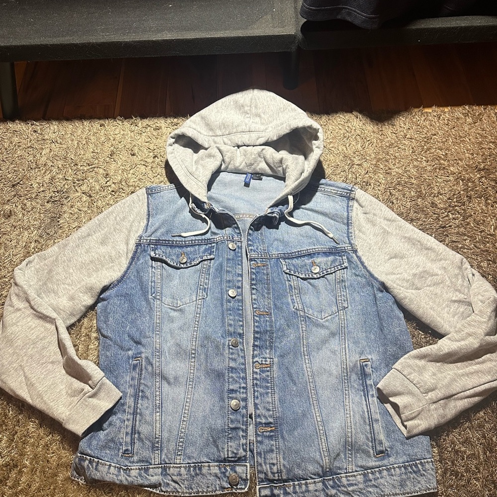 H&M Divided Denim Jacket with Hoodie